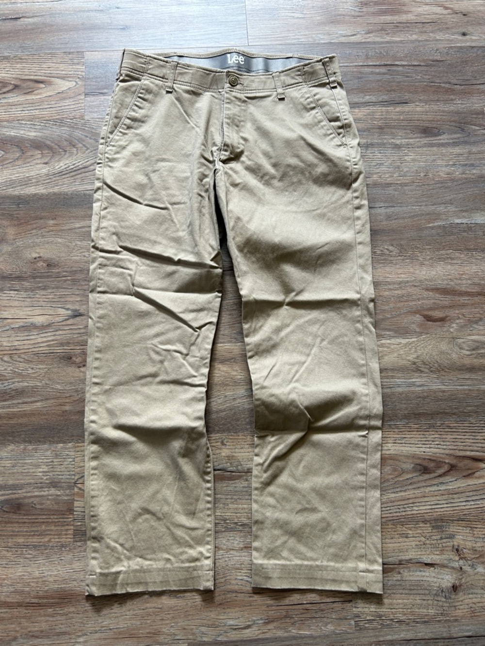 Men’s Chinos Pants, Elasticity Waist, Beige, Inseam 32 (Size 34) - Picture 1 of 7